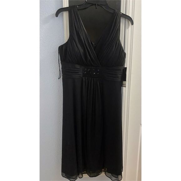 womens black sequin dress Charming Mini 1500-2000 Size:14L 80+ Fall Wedding Guest